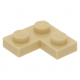 LEGO lapos elem 2x2 sarok, sárgásbarna (2420)